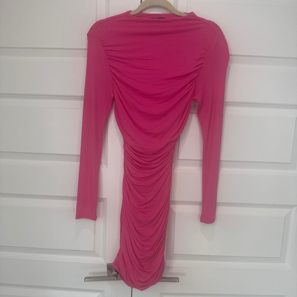 NWOT Naked Wardrobe hot pink dress - size S